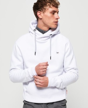 Superdry Collective Férfi Kapucnis Pulóver Fehér | GLTOM9480